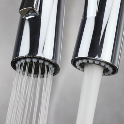 Robinet de cuisine extractible à levier unique BRO avec finition chromée brillante en laiton Kibath