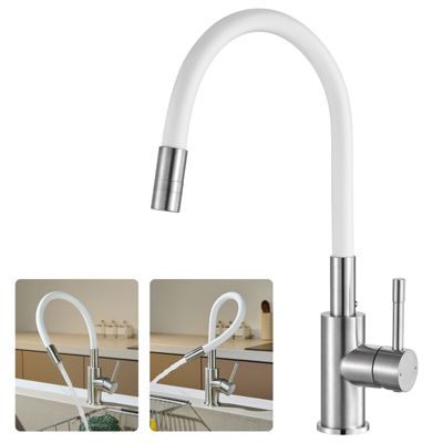 Robinet de Cuisine Flexible, CECIPA MAX Mitigeur Cuisine Rabattable de Cuisine à Levier Unique