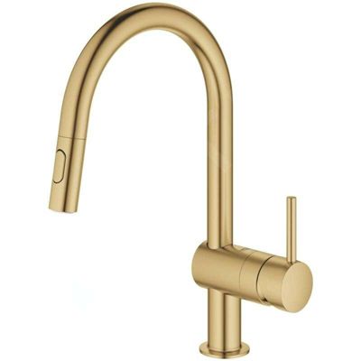 Robinet de cuisine GROHE bec extractible - Or