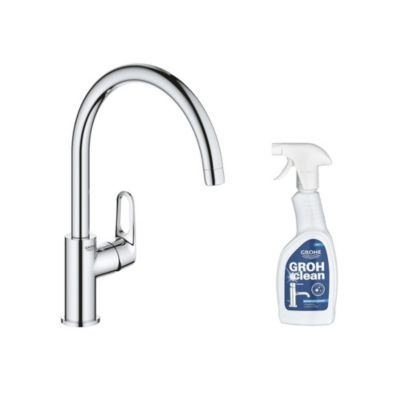 Robinet de cuisine GROHE Start Flow Quickfix + nettoyant GrohClean