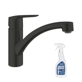 Robinet de cuisine GROHE Start noir mat + nettoyant GrohClean