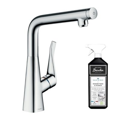 Robinet de cuisine HANSGROHE Metris Select M71 320 chromé + nettoyant Briochin