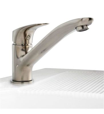 Robinet de Cuisine Mitigeur d'evier vieux nickel avec bec long