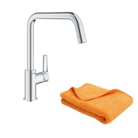 Robinet de cuisine monocommande GROHE Start 2021 chromé + microfibre