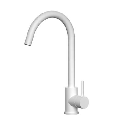Robinet de cuisine monocommande NIE avec finition BLANC mat en laiton Kibath