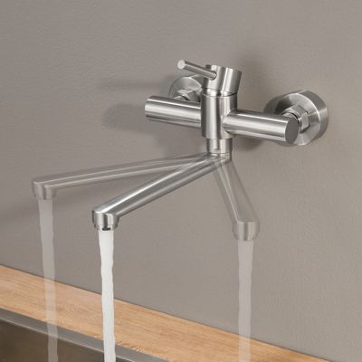 Robinet de Cuisine Mural avec Bec Orientable Cecipa max Mitigeur d'évier Pivotant à 360