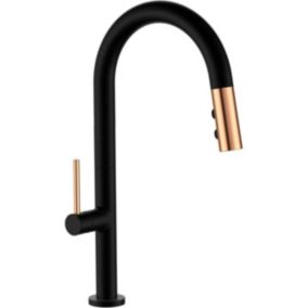 Robinet de cuisine REA Apollo black rose gold