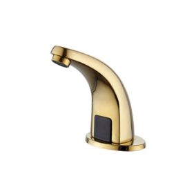 Robinet de détection antique en cuivre doré unique robinet de bassin infrarouge Intelligent automatique chaud et froid lave-mains-