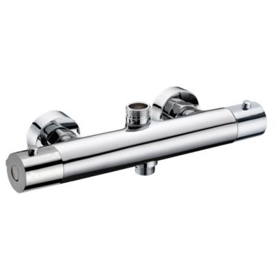 Robinet de douche thermostatique à effet froid, finition chrome brillant, en laiton Kibath