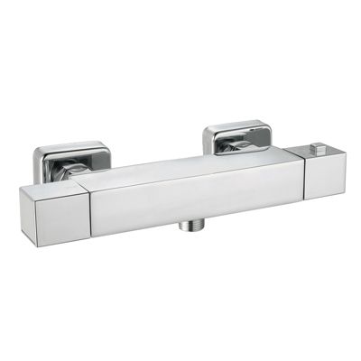 Robinet de Douche Thermostatique Melangeur K2O Chillout Relax 26,2x6,3x7,1 cm Mural 2 Boutons Finition en Laiton Chrome