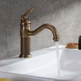 Robinet de lavabo avec finition en bronze pour un style antique