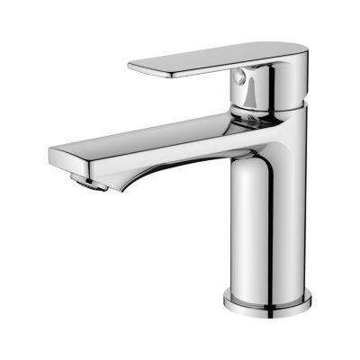 Robinet de lavabo en zinc alliage, mitigeur monocommande avec bec hauteur 88 mm, robinet de salle de bain chromé