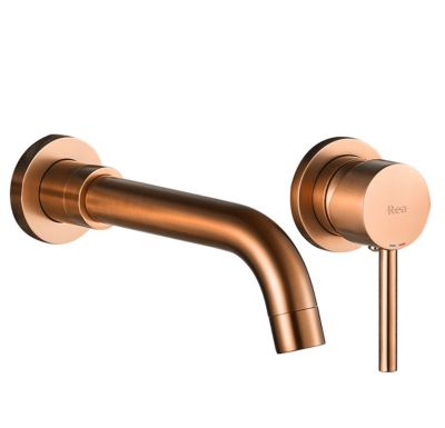 Robinet de lavabo encastré REA Lungo Long brushed copper + box