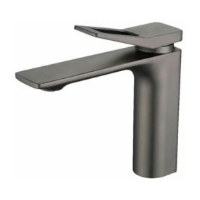 Robinet de lavabo Inox 304 brossé - Anticalcaire - Chaud et froid - Grey