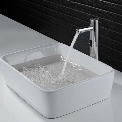 Robinet de lavabo électronique, robinet avec capteur d'eau automatique (froid)