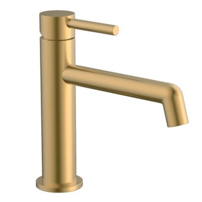 Robinet de lavabo monocommande OSO avec finition OR brossé en laiton Kibath