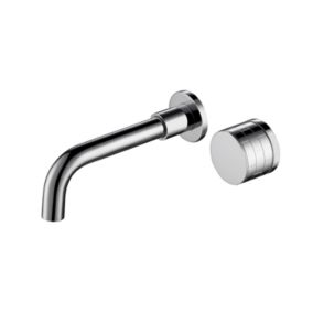 Robinet de lavabo mural 042 en laiton nickel brossé collection Eas