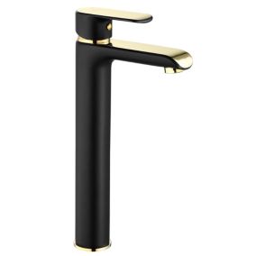 Robinet de lavabo REA Bloom black gold high