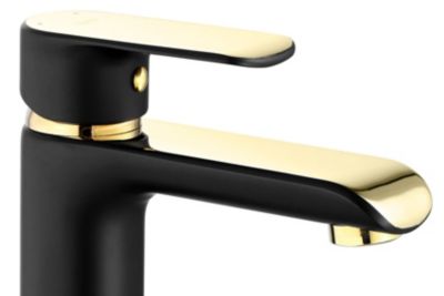 Robinet de lavabo REA Bloom black gold high