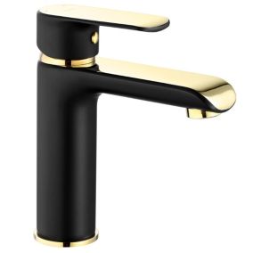 Robinet de lavabo REA Bloom black gold low