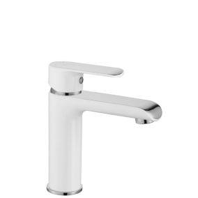 Robinet de lavabo REA Bloom white chrome low