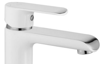 Robinet de lavabo REA Bloom white chrome low