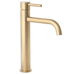 Robinet de lavabo REA Lungo brush gold high