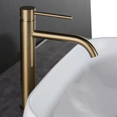 Robinet De Lavabo Rea Lungo High Brush Gold