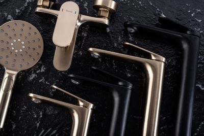 Robinet de lavabo REA Marco Brush Gold high