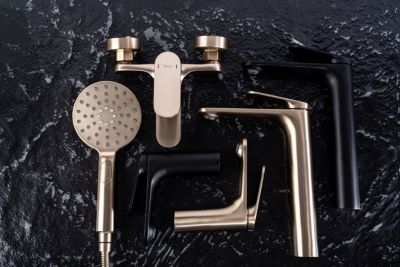 Robinet de lavabo REA Marco Brush Gold high