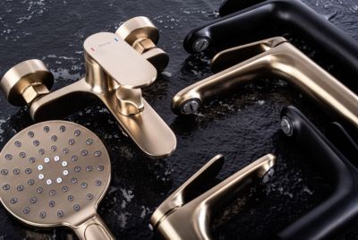Robinet de lavabo REA Marco Brush Gold high