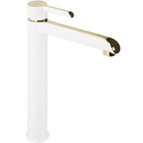 Robinet de lavabo REA Melia white gold high