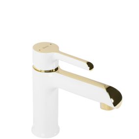 Robinet de lavabo REA Melia white gold low