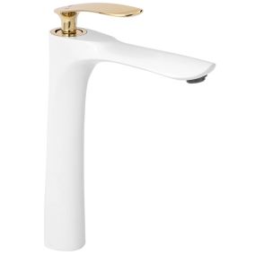 Robinet de lavabo REA Orbit white gold high