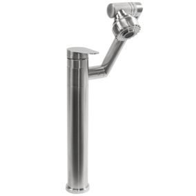 Robinet de lavabo REA Paco nickel brush inox high