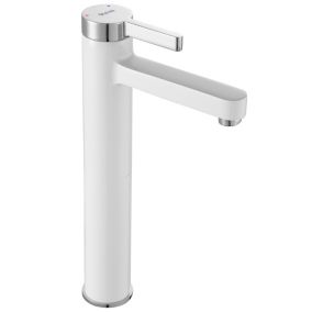 Robinet de lavabo REA Polo white chrome high