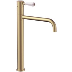 Robinet de lavabo REA Serra brushed gold high