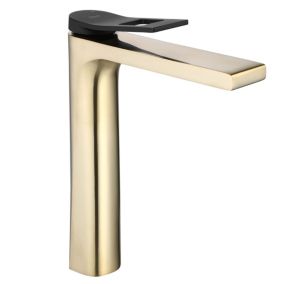 Robinet de lavabo REA Soul gold mat black high