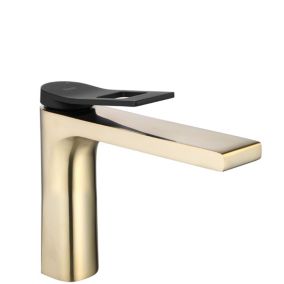 Robinet de lavabo REA Soul gold mat black low