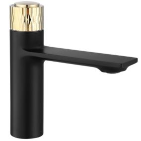 Robinet de lavabo REA Storm black gold low