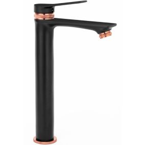 Robinet de lavabo REA Viral black rose gold high