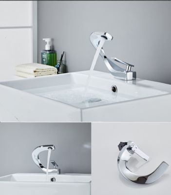 Robinet de lavabo, robinet de lavabo, robinet de salle de bains, Noir