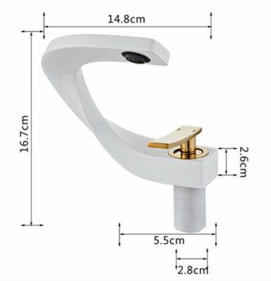Robinet de lavabo, robinet de lavabo, robinet de salle de bains, Noir