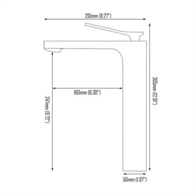 Robinet de lavabo surélevé pour Vasque Noir