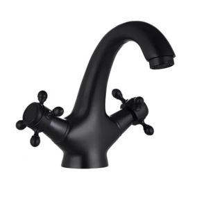 ROBINET DE LAVABO SUR PLAGE EN LAITON NOIR COLLECTION CEPHISE