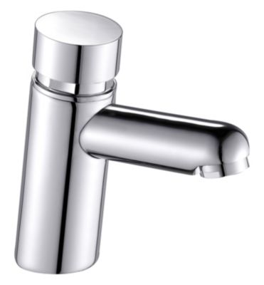 Robinet Poussoir Eau Froide Temporisé 4-6 Secondes - Robinet Laiton Chromé G1/2 Pour Lavabo Salle De Bain