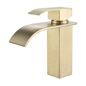 Robinet de lave-mains Robinet de lavabo cascade pour salle de bain, mitigeur de lavabo, robinets cascade avec grand bec