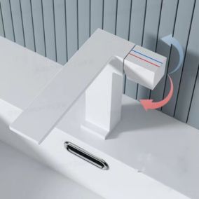Robinet de salle de bain chromé mitigeur de lavabo à deux voies pour salle de bain robinet de bassin en laiton robinet moderne