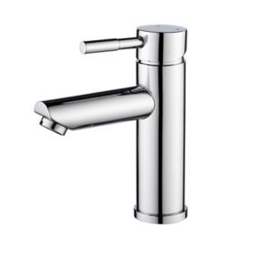 Robinet de salle de bain mitigeur bec bas chromé H17cm TAP