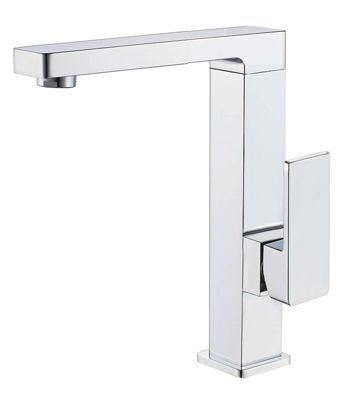 Robinet de salle de bain mitigeur pour lavabo 20 cm chromé avec bec rotatif